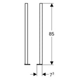 Geberit Duofix Set Fußverlängerungen für Fußbodenaufbauten 20–40 cm