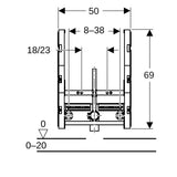 Geberit GIS Element für Bidet, universell