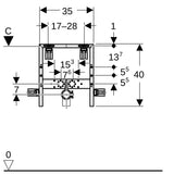 Geberit Kombifix Element für Waschtisch, Standarmatur