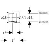 Geberit Mapress Kupfer Übergang mit Überwurfmutter: CC499K