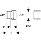 Geberit Mapress Kupfer Übergang mit Überwurfmutter: CC499K