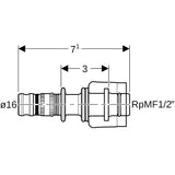 Geberit Mepla Übergang mit MasterFix: PVDF, RpMF=1/2″