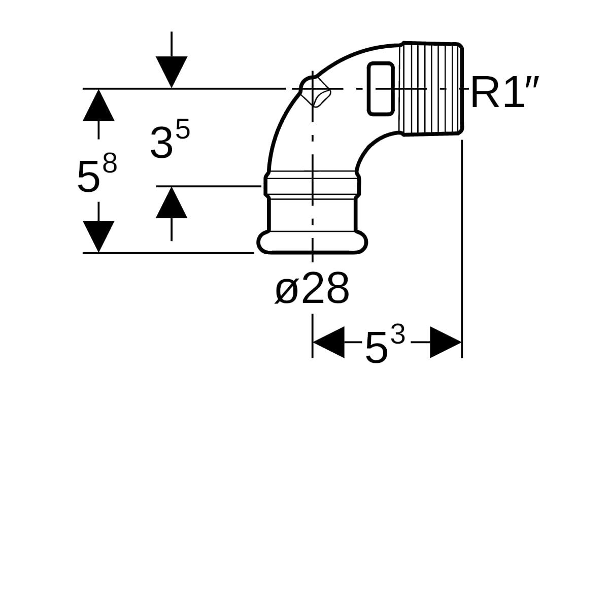 Geberit Mapress Kupfer Übergangswinkel 90° mit Außengewinde: CC499K
