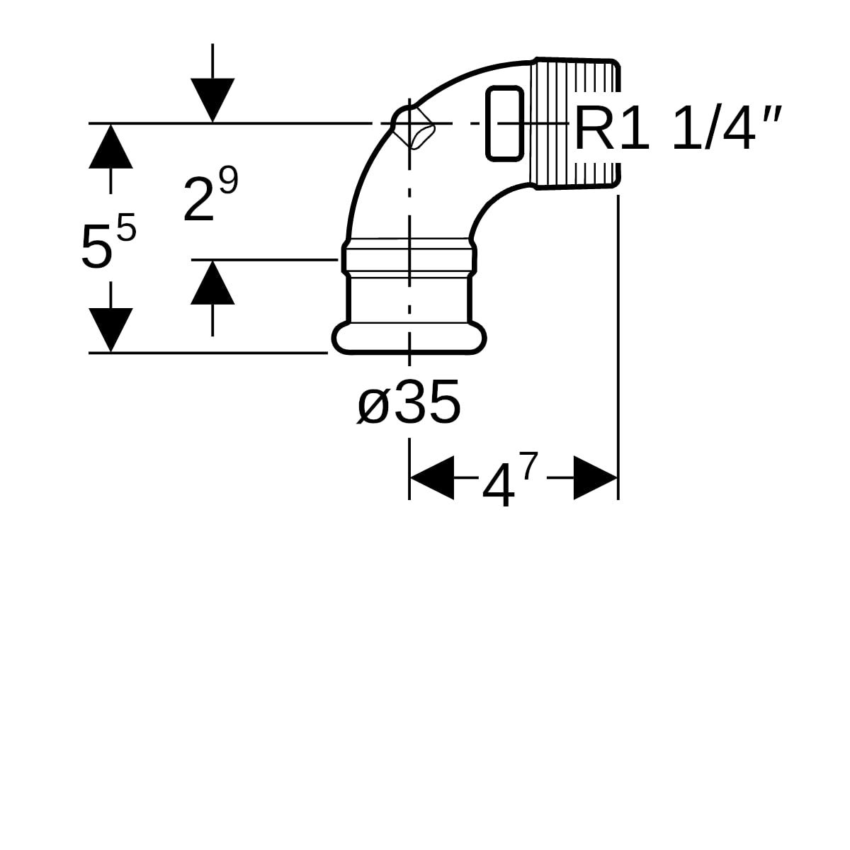 Geberit Mapress Kupfer Übergangswinkel 90° mit Außengewinde: CC499K