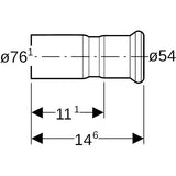 MAPRESS Edelstahl G Pressfitting Reduzier-Stück (Gas), gerade, Anschluss Pressmuffe zu Schiebeende