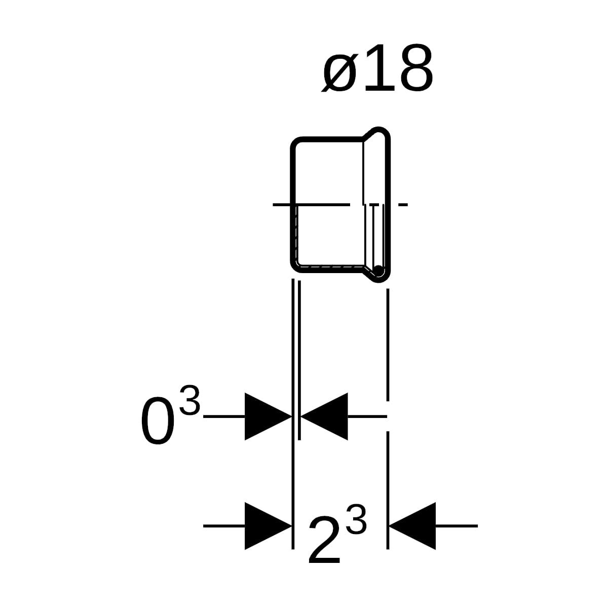 Geberit Mapress Kupfer Kappe (Gas)