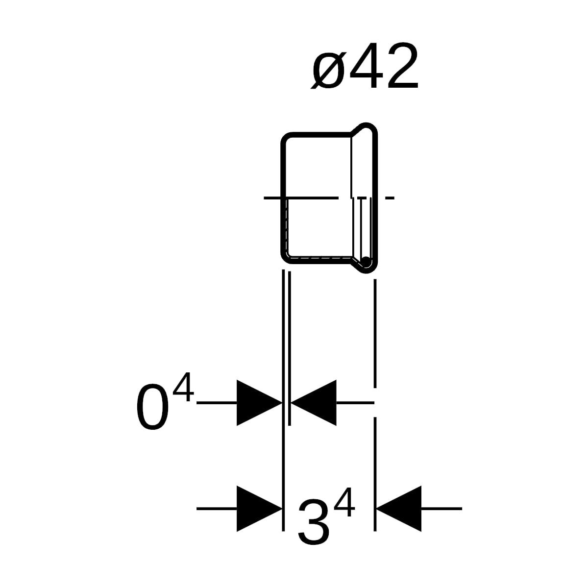Geberit Mapress Kupfer Kappe (Gas)