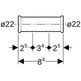 MAPRESS Edelstahl Schiebemuffe, gerade (LABS-frei)