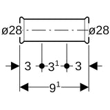 MAPRESS Edelstahl Schiebemuffe, gerade (LABS-frei)