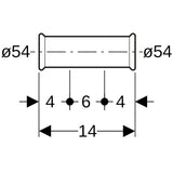 MAPRESS Edelstahl Schiebemuffe, gerade (LABS-frei)