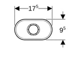 Geberit Trichter oval: d=50mm, schwarz