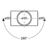 GEBERIT db20 Bogenabzweig zweif. 88,5/180 Grad, DN 90 (d 90 mm)
