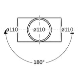 GEBERIT db20 Bogenabzweig zweif. 88,5/180 Grad, DN 90 (d 90 mm)