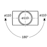GEBERIT db20 Bogenabzweig zweif. 88,5/180 Grad, DN 90 (d 90 mm)