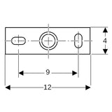 Geberit Grundplatte rechteckig, Zweiloch, mit Gewindemuffe