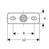 Geberit Grundplatte rechteckig, Zweiloch, mit Gewindemuffe