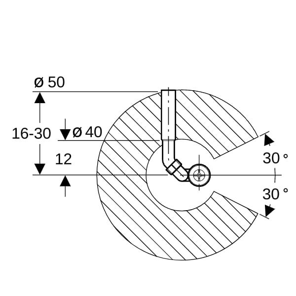Geberit Duschwannenablauf für Duschwannen mit Ventilloch ø 52 mm, DN 50, Polyethylen (PE)