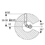 Geberit Duschwannenablauf für Duschwannen mit Ventilloch ø 52 mm, DN 50, Polyethylen (PE)