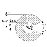 Geberit Duschwannenablauf für Duschwannen mit Ventilloch ø 52 mm, DN 50, Polyethylen (PE)