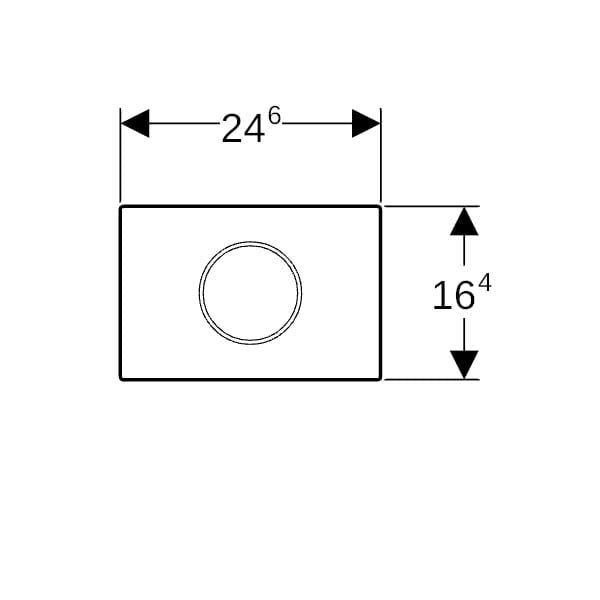 Geberit WC-Steuerung elektronisch, Netzbetrieb, für Sigma UP-Spülkasten 12 cm, mit Sigma10 Betätigungsplatte, Round, automatisch / berührungslos: Platte: weiß, Designringe: hochglanz-verchromt