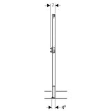 GE Duofix Element f. Dusche und BW 98-112 cm, Wandarmatur AP