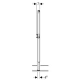 GE Duofix Element f. Dusche und BW 98-112 cm, Wandarmatur AP