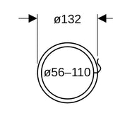 Geberit Typ Quattro Schachtschott: d=56–110mm
