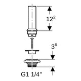 Geberit Ablaufventil mit Standrohr, für Waschbecken: G=1 1/4″, transparent
