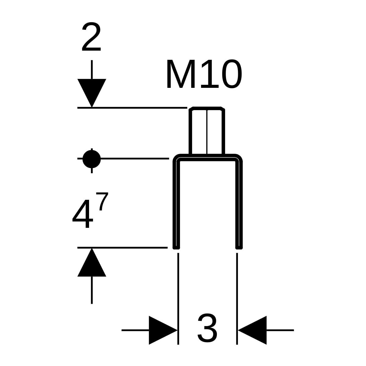 Geberit Pluvia Verbindungselement: galvanisch verzinkt, L=20cm