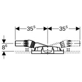 Geberit GIS Element für Dusche, mit Wandablauf, für Estrichhöhe am Einlauf 90–200 mm