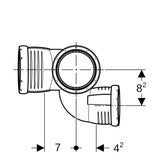 Geberit Silent-Pro Schachtbogenabzweig rechts 4-Anschluss-Fitting