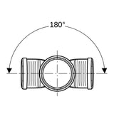 Geberit Silent-PP Abzweig 87,5° zweifach: d=125mm, d1=110mm