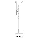 GE Duofix Element f. Dusche und BW 98-112 cm, Wandarmatur AP