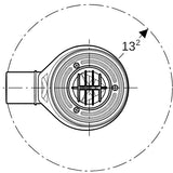 Geberit Duschwannenablauf d90, Sperrwasserhöhe 50 mm, Abgang aus PP: d=50mm, Anschlussstutzen=PP