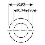 Geberit Rohrschott120: d=110mm, di=134mm
