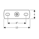 Geberit Grundplatte rechteckig, Zweiloch, mit Gewindemuffe