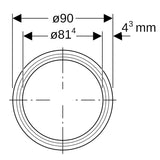 Geberit Silent-Pro Rohr mit 2 Muffen, Schiebemuffenanschluss, Länge 100cm