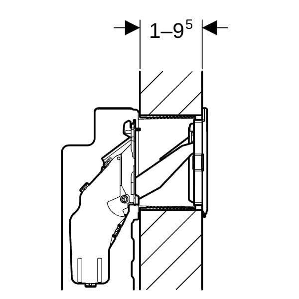 Geberit DuoFresh Einschub für Reinigungswürfel, für Sigma UP-Spülkasten 12 cm