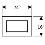 Geberit Sigma10 (ex Sigma30) Betätigungsplatte für Spül-Stopp-Spülung, Square, verschraubbar, pneumatisch, Ein-Knopf-Bedienung