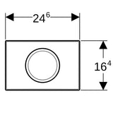 Geberit Delta15 Betätigungsplatte für Spül-Stopp-Spülung, Round: weiß