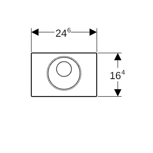 Geberit WC-Steuerung elektronisch, Netzbetrieb, für Sigma UP-Spülkasten 12 cm, mit Sigma10 Betätigungsplatte, Round, automatisch / berührungslos / manuell: Platte und Taste: gebürstet, easy-to-clean-beschichtet, Designring: poliert