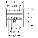 Geberit Duofix Traversenelement für Waschtisch, Standarmatur