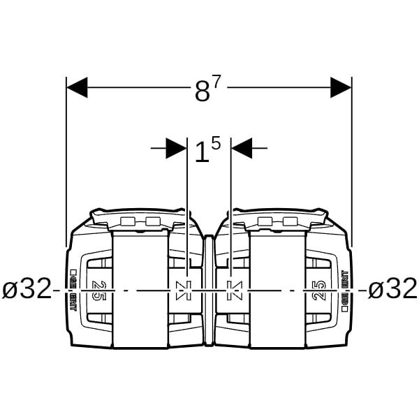 Geberit FlowFit Kupplung: Werkstoff=PPSU