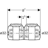 Geberit FlowFit Kupplung: Werkstoff=PPSU