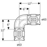 Geberit FlowFit Bogen, 90°, Werkstoff=PPSU