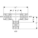 Geberit FlowFit T-Stück egal: Werkstoff=PPSU