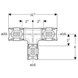 Geberit FlowFit T-Stück reduziert PPSU