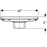 Geberit CleanLine Duschrinne befliesbar: L=18.8cm, kundenspezifisch / Edelstahl gebürstet