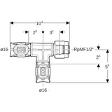 Geberit FlowFit Übergangs-T-Stück mit MasterFix, Werkstoff=PPSU