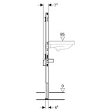 Geberit Duofix Element für WT, 130 cm für AP-Armatur